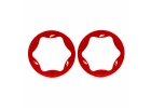 Traxxas Beadlock rings, rear, red (4.3) (2)