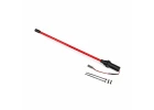 Traxxas Whip light, LED, red (assembled) (1)/ 3x12mm BCS (2) (replacement for 1 whip light, left or right) (requires 6588X accessory power supply)