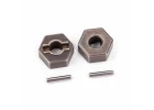 Traxxas Wheel hubs, hex (steel) (2)/ axle pins (2)