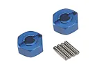 Traxxas Lightweight Blue-anodized Aluminium 12mm Hex Wheel Hubs (2) + Axle Pins (4)