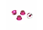 Traxxas M4 Flanged Nylon Locking Nuts - Serrated Pink Aluminium (4)