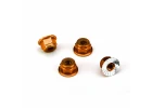 Traxxas M4 Flanged Nylon Locking Nuts - Serrated Orange Aluminium (4)