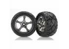 Traxxas Anaconda Tires with Tracer 2.2 Chrome Wheels (assembled glued) (rear)