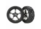 Traxxas Anaconda Tires with Tracer 2.2 Chrome Wheels (assembled glued) (front) ** CLEARANCE **
