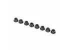 Traxxas Nuts, 3mm nylon locking, flanged, black (8)