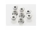 Traxxas M4 Nuts - Flanged Nylon Locking Steel Serrated (8)