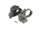 Traxxas Gearbox halves (L R) (grey) w/ idler gear shaft