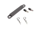 Traxxas Battery hold-down plate (grey) / metal posts (2) / body clips (2)
