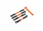 Traxxas Turnbuckles, aluminium (orange-anodised), camber links, front, 39mm (2), rear, 49mm (2) (assembled with rod ends + hollow balls)/ wrench