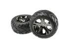 Traxxas Anaconda Tyres Pre Glued On All Star Black Chrome Wheels - 12mm Hex (2WD Elec Rear)
