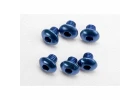 Traxxas Screws 4x4mm button-head machine Aluminium (blue) (hex drive) (6)