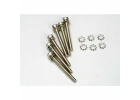 Traxxas Screws 3x28mm cap-head machine (hex drive) (6)/ 3x6mm ELW (6)
