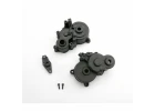 Traxxas Gearbox halves (front rear)/ shift detent ball/ spring/ 4mm GS/ shift shaft seal glued/ 2.5x8mm CS (2)