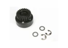 Traxxas Clutch bell (24-tooth)/ 5x8x0.5mm fiber washer (2)/ 5mm E-clip (requires 4611-ball bearings 5x11x4mm (2)