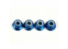 Traxxas Blue-anodized M5 Flanged Nylon Locking Nuts (4)