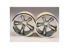 Traxxas Pro Star Chrome Wheels - 2.2 Inch Diameter - Bearing Fit