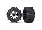 Traxxas 2.8 Paddle Tyres Assembled on Nitro Rear/Electric Front Wheels - 1 Pair	