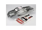 Traxxas T-MAXX ProGraphix Body (long wheelbase) (replacement for painted body. Graphics are painted- requires paint and final color application)/ window grill lights decal sheet