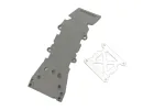 Traxxas Skidplate front plastic (grey)/ stainless steel plate