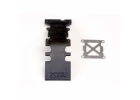 Traxxas Skidplate rear plastic (black)/ stainless steel plate