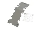 Traxxas Skidplate rear plastic (grey)/ stainless steel plate
