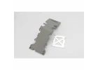 Traxxas Skidplate rear plastic (grey)/ stainless steel plate