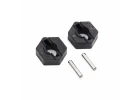 Traxxas Wheel hubs hex (2)/ axle pins (2.5x12mm) (2)