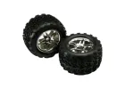 Traxxas Talon Tyres Pre Mounted on 17mm Hex Chrome Wheels (2)