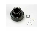 Traxxas Clutch bell (15-tooth)/5x8x0.5mm fiber washer (2)/ 5mm e-clip (requires 5x11x4mm ball bearings part 4611) (1.0 metric pitch)