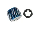 Traxxas Cooling head PowerTune (machined Aluminium blue-anodized) (TRX 2.5 and 2.5R)/ head protector (plastic)