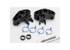 Traxxas Axle carriers left right (1 each) (use with larger 6x13mm ball bearings)/ bearing adapters (for 6x12mm ball bearings) (2)/ dust boot retainers (4)