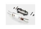 Traxxas Bumper front (chrome)/ bumper mount front/ 4x10mm BCS (2)/ 3x25mm BCS (2)