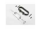 Traxxas Bumper rear (chrome)/ bumper mount rear/ 4x10mm BCS (2)/ 3x25mm BCS (2)
