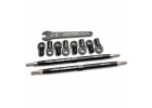 Traxxas 7075-T6 carbon black Aluminium TUBES toe links (128mm fits front or rear) (2)/ rod ends rear (4)/ rod ends front (4)/ wrench (1)