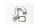 Traxxas Header exhaust (tubular Aluminium silver-anodized)/ spring mount (TRX 2.5 2.5R 3.3)