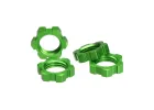 Traxxas Wheel nuts splined 17mm (green-anodized) (4)