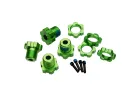 Traxxas Green-anodized Aluminium 17mm splined wheel hubs and hex nuts
