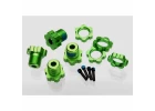 Traxxas Green-anodized Aluminium 17mm splined wheel hubs and hex nuts