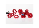 Traxxas Red-anodized Aluminium 17mm splined wheel hubs and hex nuts