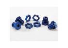 Traxxas Blue-anodized Aluminium 17mm splined wheel hubs and hex nuts