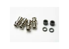 Traxxas Hollow ball tall centered (2)/ tall offset hollow ball (2)/ bump steer adjustment shims 3.5mm (2) 1.17mm (2)