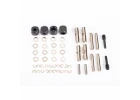 Traxxas U-joints, driveshaft (carrier (4)/ 4.5mm cross pin (4)/ 3mm headed pin (4)/ 4x15mm screw pin (2)/ hex pin (2)/ e-clips (6)/ 3x6x0.5 MW (4) (metal parts for 2 driveshafts)
