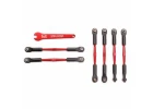 Traxxas Complete set of red-anodized Aluminium turnbuckles and red-anodized Aluminium 5mm wrench (includes:camber links 58mm (4)/ front toe links 61mm (2) (assembled with rod ends and hollow balls)