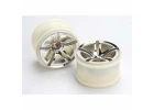 Traxxas Twin-Spoke 2.8 Wheels (chrome) (nitro rear/ electric front) (2)