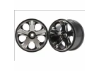 Traxxas All Star Black Chrome Wheels - 2.8 Inch Diameter - Bearing Fit