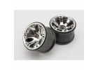 Traxxas Wheels Geode 3.8 (chrome) (2) (use with 17mm splined wheel hubs nuts part 5353X beadlock-style sidewall protectors part 5665 5666 5667)
