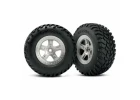 Traxxas SCT Short Course Tyres on SCT Chrome/Chrome Wheels - 12mm Hex (2)