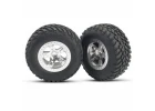 Traxxas SCT Short Course Tyres on SCT Chrome/Chrome Wheels - 12mm Hex (2) (2WD Front)