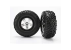 Traxxas SCT Short Course Tyres on SCT Chrome/Black Wheels - 12mm Hex (2) (2WD Front)