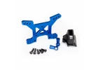 Traxxas Shock tower front 7075-T6 Aluminium (blue-anodized) (1)/ body mount bracket (1)